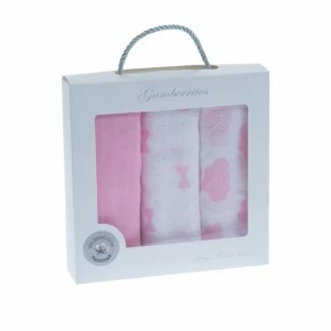 Gasa bebe algod&oacute;n pack 3 en caja regalo