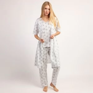 Bata cruzada mujer manga corta