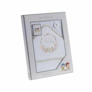 Capa ba&ntilde;o beb&eacute; algod&oacute;n bordada