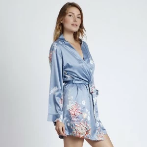 Bata mujer raso estampado
