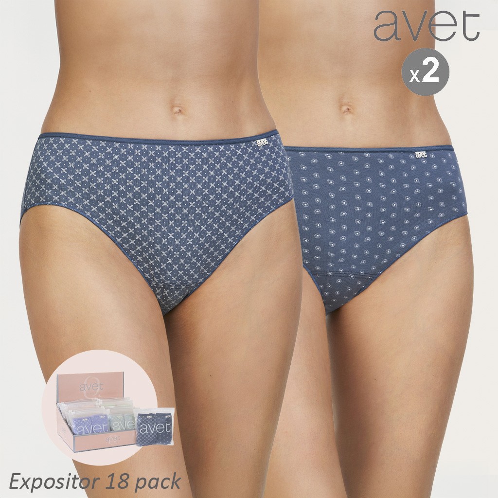 Braga alta mujer algod&oacute;n estampado