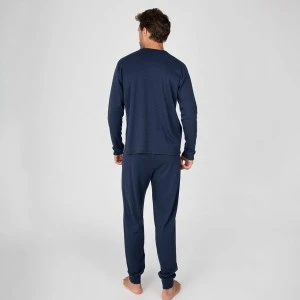 Pijama hombre manga larga cuello botones