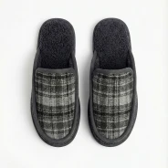 Zapatilla hombre destalonada cuadros