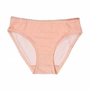 Braga bikini ni&ntilde;a de microfibra estampada con logo