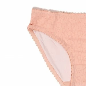 Braga bikini ni&ntilde;a de microfibra estampada con logo