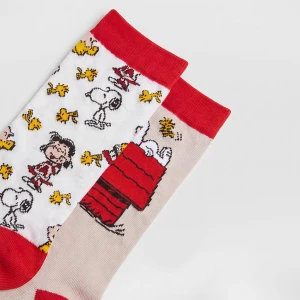 Calcet&iacute;n estampado mujer dise&ntilde;o Snoopy
