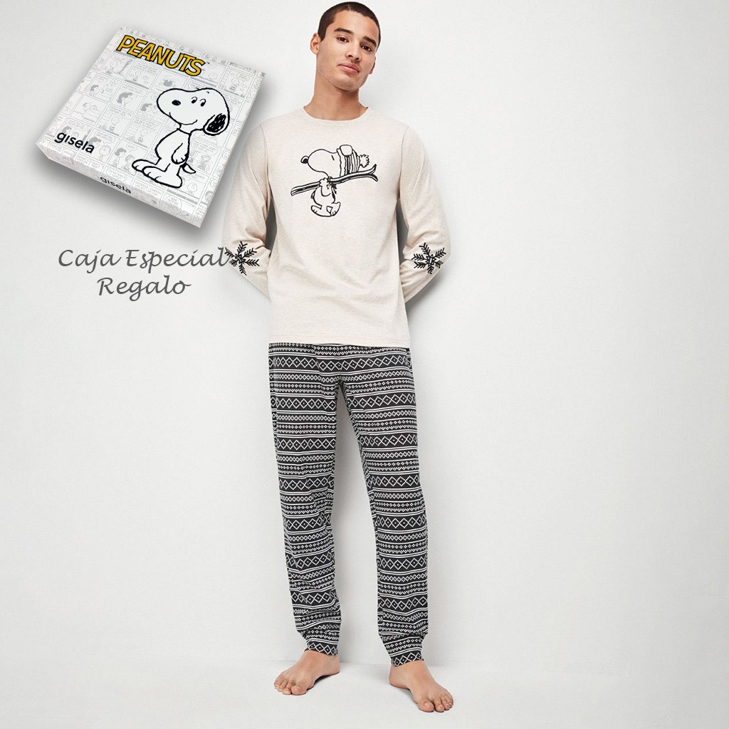 Pijama hombre manga larga Snoopy