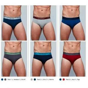 Slip algod&oacute;n el&aacute;stico cintura goma vista colores