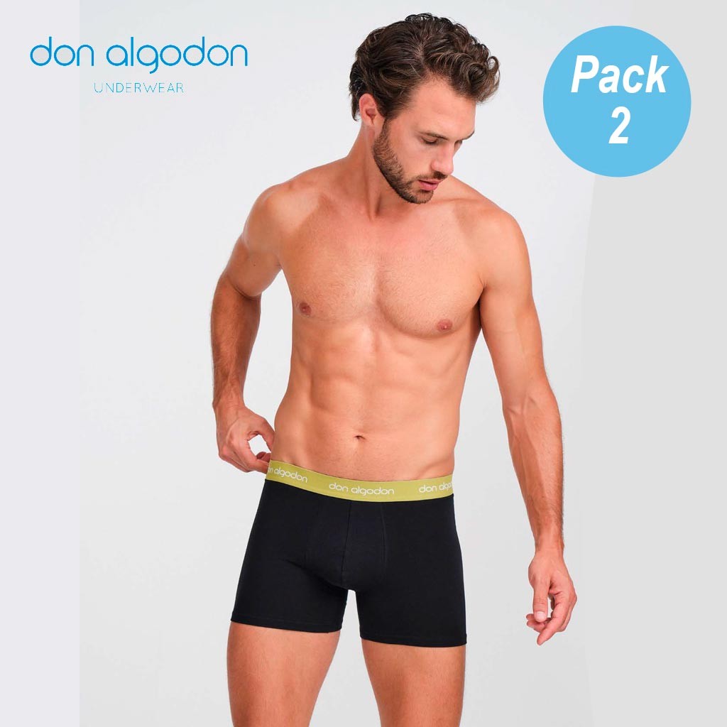 Boxer hombre pack x 2 cintura colores vivos