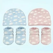 Estuche bebe regalo recien gorrito y patucos