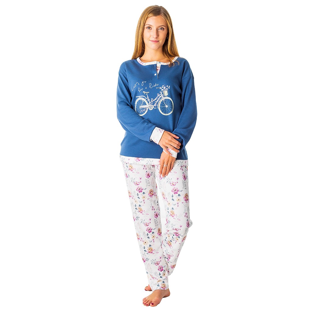 Pijama mujer de algodón estampado
