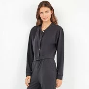 Sudadera sport corta mujer abierta