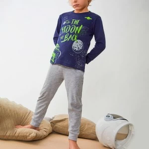 Pijama ni&ntilde;o algod&oacute;n manga larga