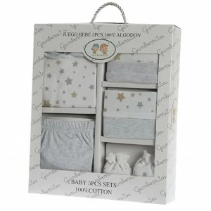 Estuche regalo bebe 5 piezas algod&oacute;n 100%