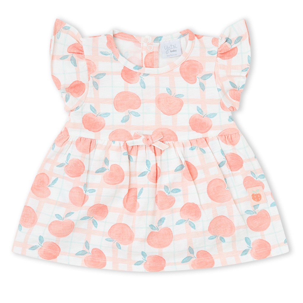 Vestido beb&eacute; estampado con volantes