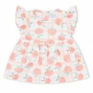 Vestido beb&eacute; estampado con volantes