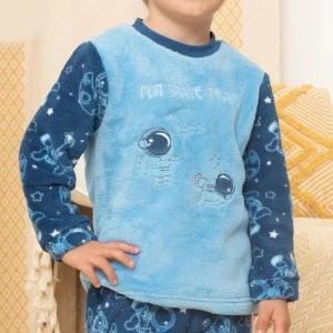 Pijama ni&ntilde;o coralina estampado