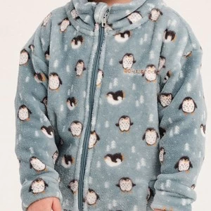 Bata ni&ntilde;o coralina estampada con cremallera