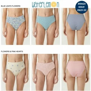 Braga alta algod&oacute;n elastano fantasi pack x3
