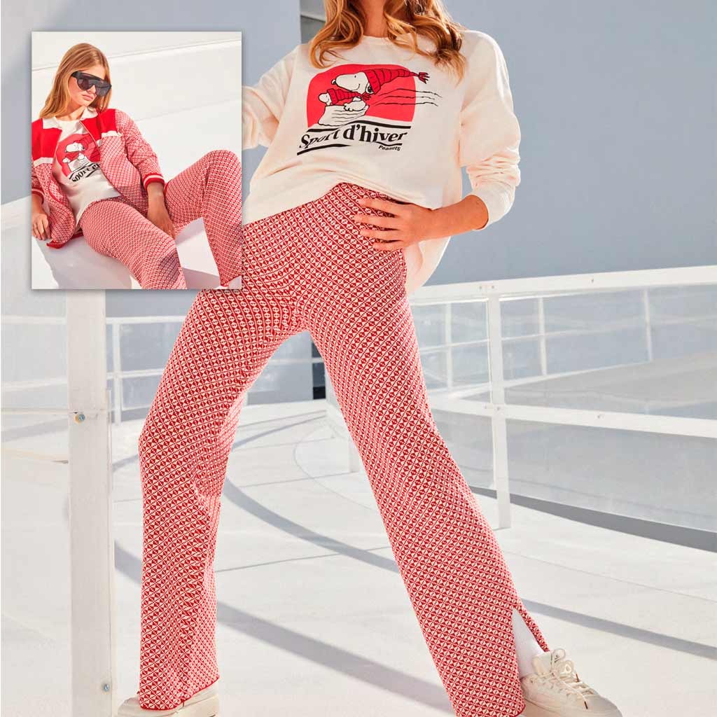 Pantalón homewear mujer viscosa estampada