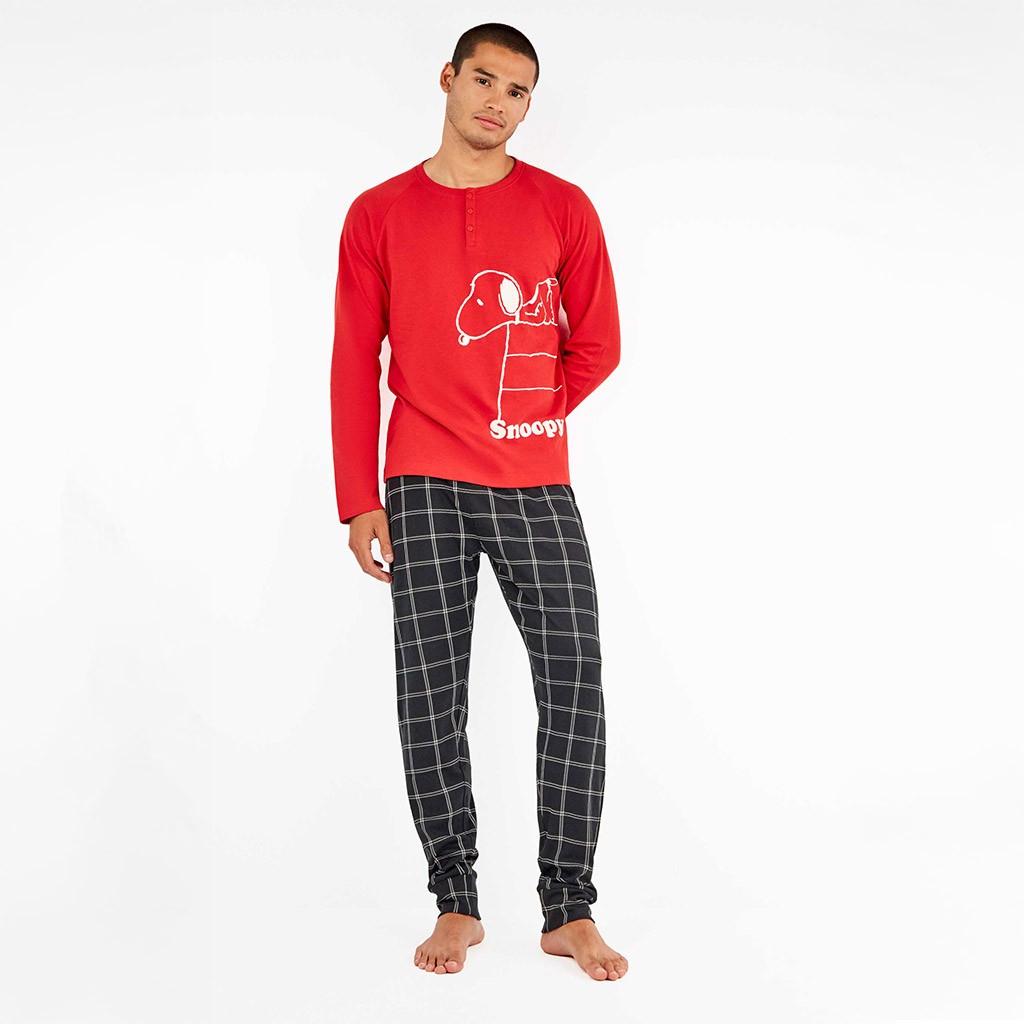 Pijama punto algodón hombre Snoopy