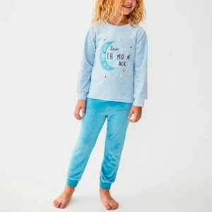 Pijama infantil tundosado luna