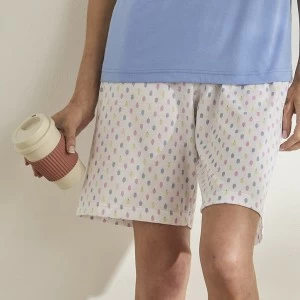 Pijama mujer manga corta con bermuda estampada