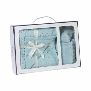 Estuche regalo bebe con manta y dudu animales