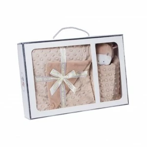 Estuche regalo bebe con manta y dudu animales