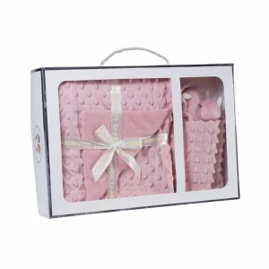 Estuche regalo bebe con manta y dudu animales
