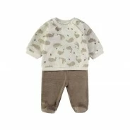 Pijama tundosado beb&eacute; estampado ballenas