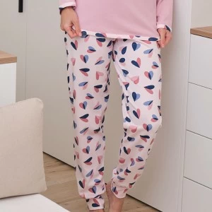 Pijama largo mujer cuello botones