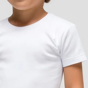 Camiseta infantil manga corta termal algodon liso