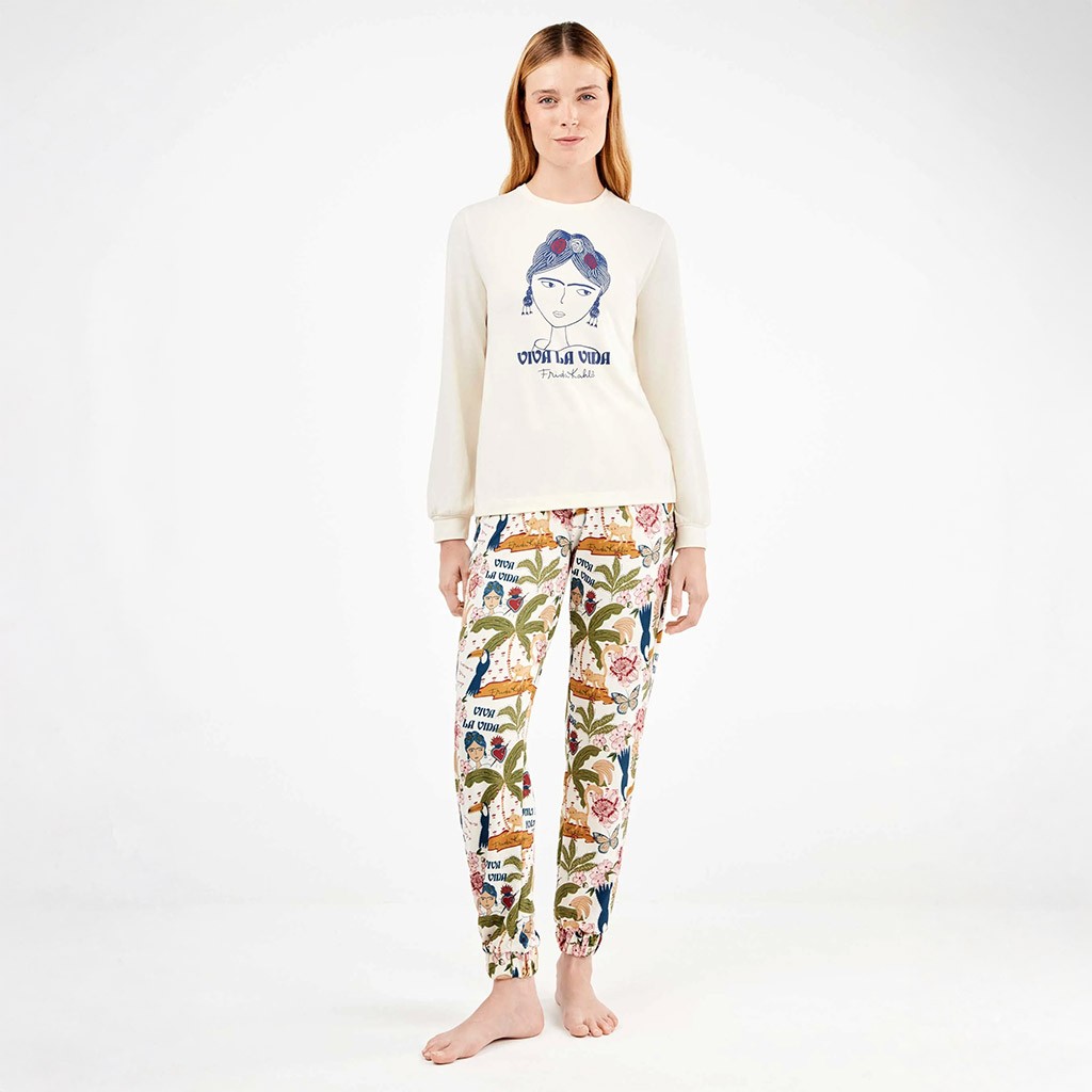 Pijama mujer estampado Frida Kahlo