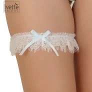 Liga para novia de encaje con lacito