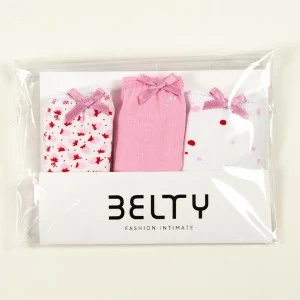 Braga ni&ntilde;a algod&oacute;n estampado pack x 3