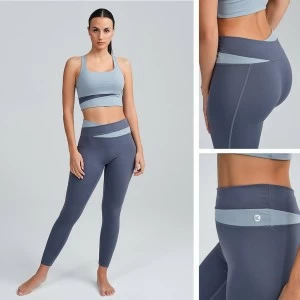 Legging largo mujer cintura V combinada