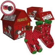 Calcet&iacute;n mujer pack 2 lata met&aacute;lica regalo Snoopy