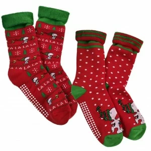 Calcet&iacute;n mujer pack 2 lata met&aacute;lica regalo Snoopy