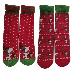 Calcet&iacute;n mujer pack 2 lata met&aacute;lica regalo Snoopy
