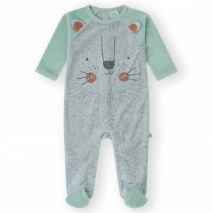 Pelele pijama bebe manga larga tundosado le&oacute;n