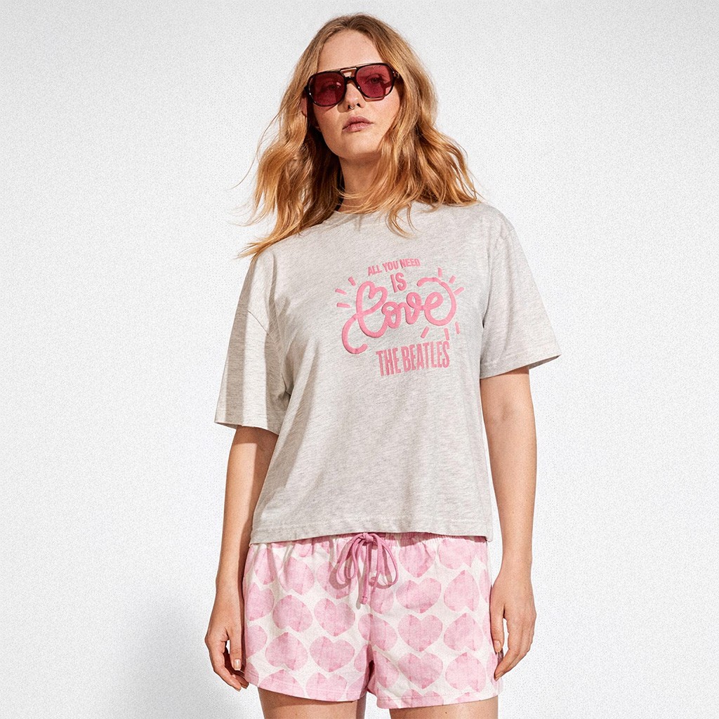 Pijama corto mujer Love The Beatles