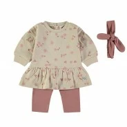 Conjunto beb&eacute; algod&oacute;n con diadema