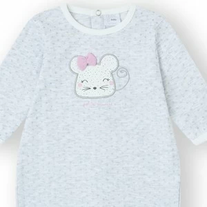 Pijama pelele con estampado ratita tundosado