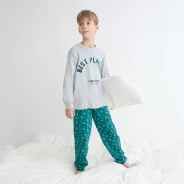 Pijama largo ni&ntilde;o estampado tenis