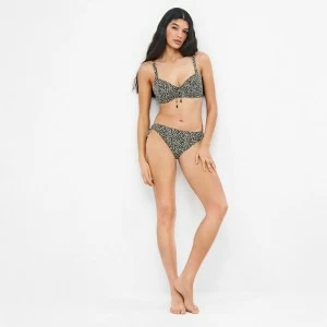 Braga alta ba&ntilde;o mujer fruncida estampada