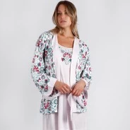 Bata mujer cruzada algod&oacute;n