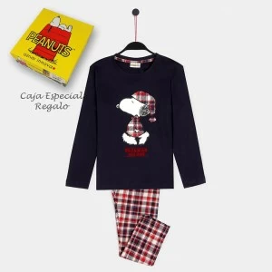 Pijama ni&ntilde;o punto algod&oacute;n Snoopy
