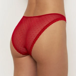 Braga bikini roja encaje bola navidad expositor 12