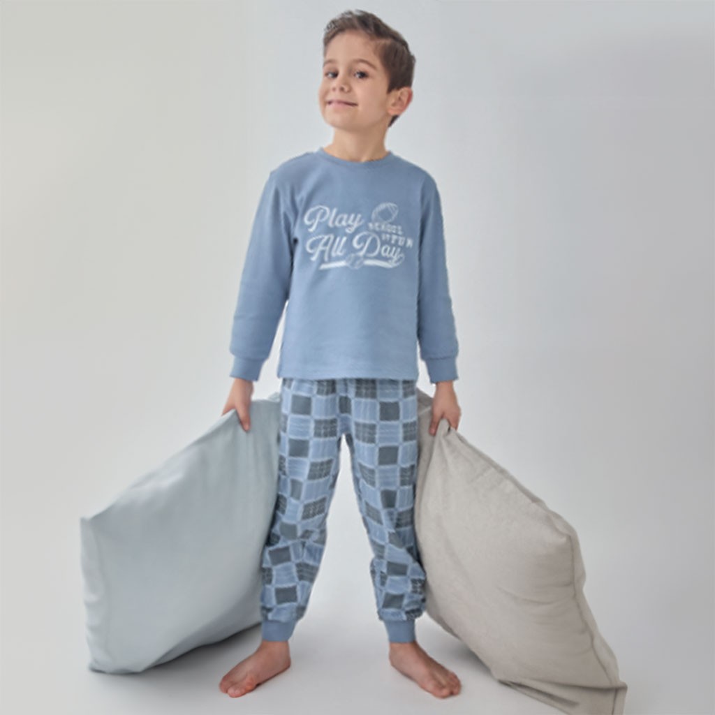Pijama largo niño fantasía algodón